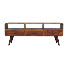 Trio Curved Media Unit - Antique Bronze