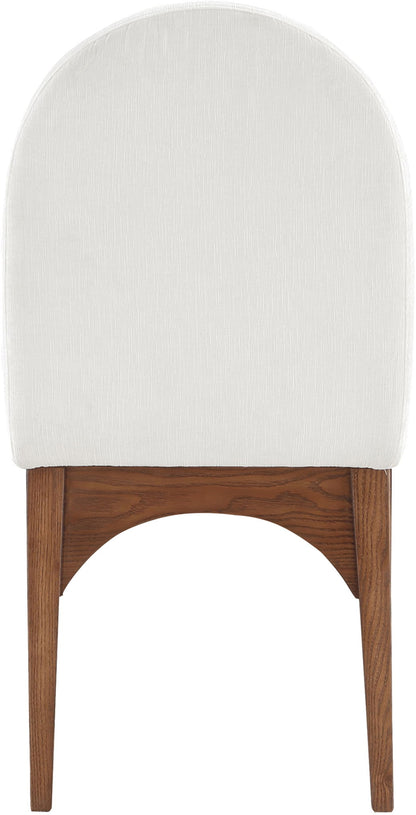 Waldorf - Chenille Dining Side Chair With Brown Legs
