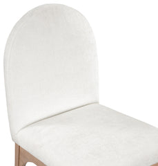 Waldorf - Chenille Dining Side Chair With Natural Legs