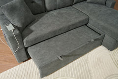 Reversible Sofa Couch Sleeper With Pull Out Bed And USB Port