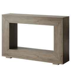 Narrow Entryway Storage Console Table With Open Shelf
