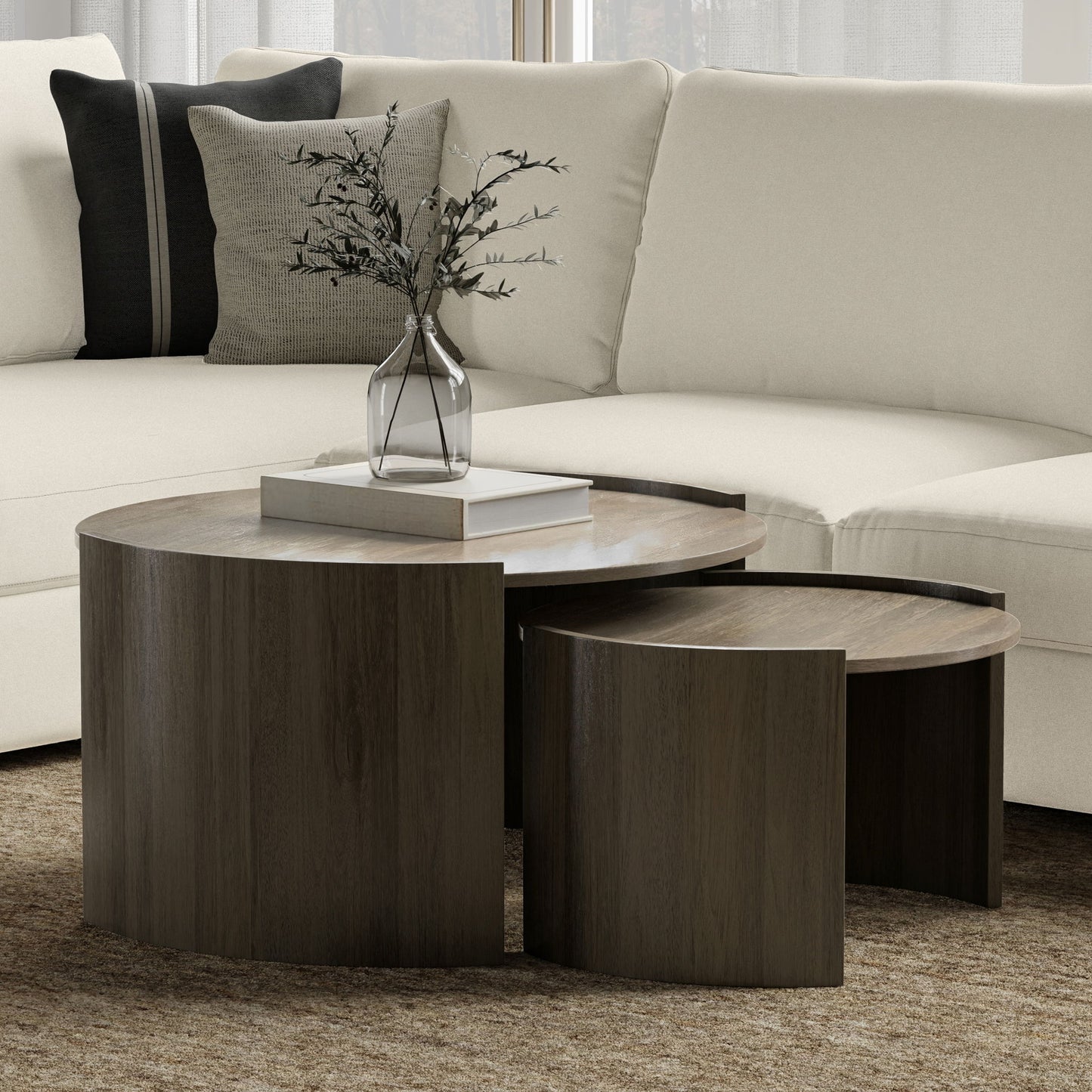 Robin - 2 Piece Nesting Table - Gray