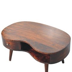 Wooden Wave Coffee Table - Walnut