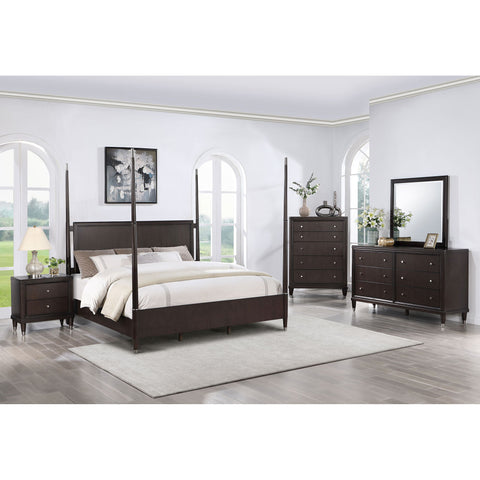 Niguel - 5 Piece Queen Poster Bedroom Set - Brown