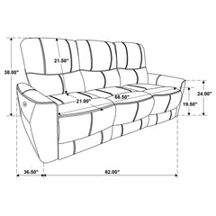 Ashland - Power Reclining Sofa With USB Charging