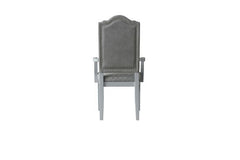 House Marchese - Arm Chair (Set of 2) - Two Tone Gray Fabric & Pearl Gray