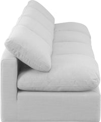 Indulge - Linen 4 Piece Modular Armless Sofa - White