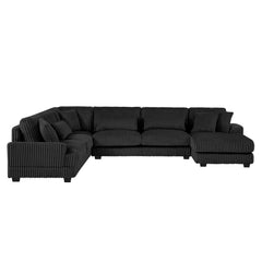 Oversized Sectional Sofa U - Shaped Sofa Couch Modern Sofa Upholstered In Soft Corduroy With A Chaise Lounge For Living Room