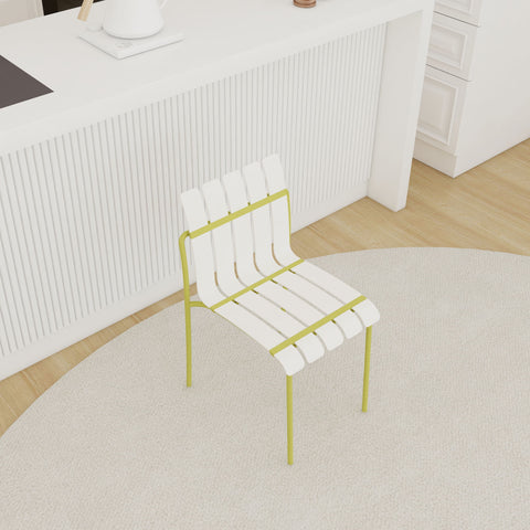 4 Piece Set Of Modern Color Block Designed Single Chairs