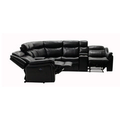Jupiter - Leather Sectional - Black