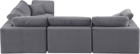 Comfy - 4 Piece Velvet Modular Sectional