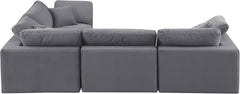 Comfy - 4 Piece Velvet Modular Sectional