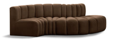 Arc - Velvet 4 Piece L-Shaped Modular Sofa