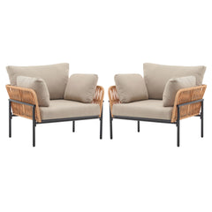 Rope Lounge Chair With Cushions For Modern Spaces