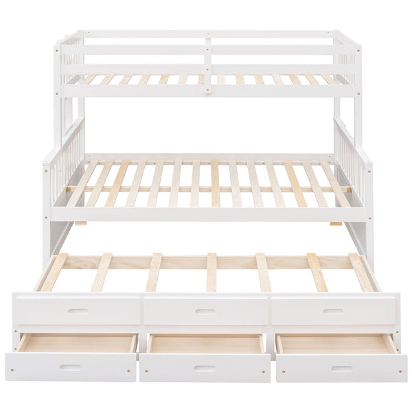Bunk Bed With Twin Size Trundle And Drawers