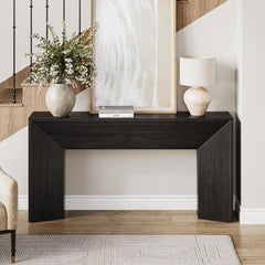 Extra Long Console Table Table Behind Couch For Hallway & Living - Black