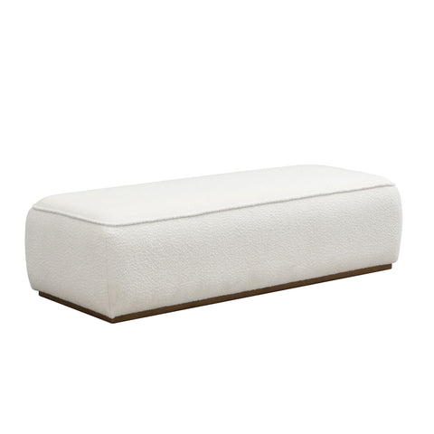 Grainy Footstool For Home - Beige