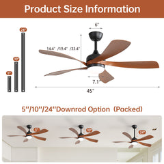 Ceiling Fan & DC Motor And Integrated Light