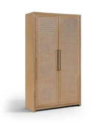 Vana - Solid Wood, Oak Veneer And Stainless Steel Storage Cabinet