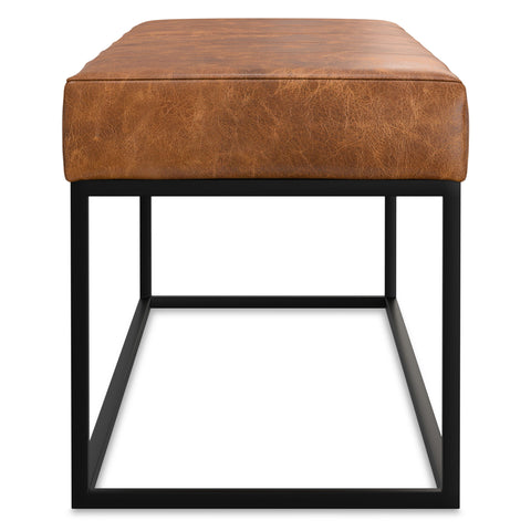 Candice - Ottoman Bench - Tan / Black