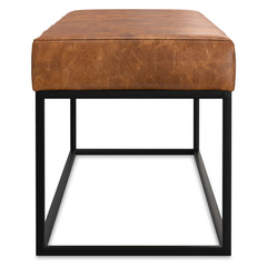 Candice - Ottoman Bench - Tan / Black