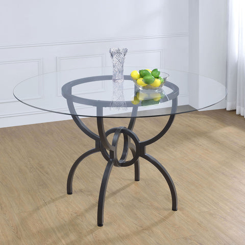 Marina - Round Dining Table - Gunmetal