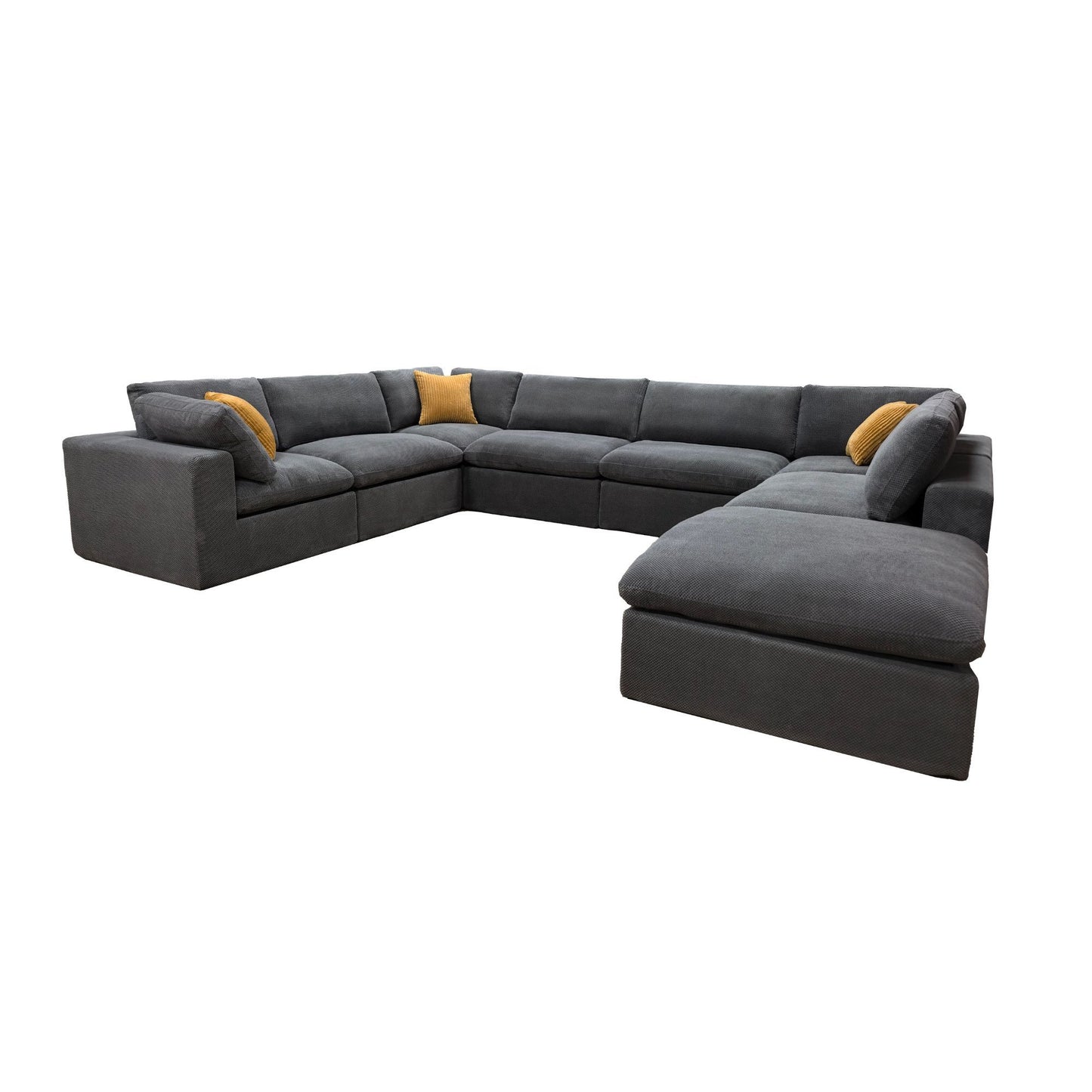 Custom Configuration Modular Sectional & Toss Pillows