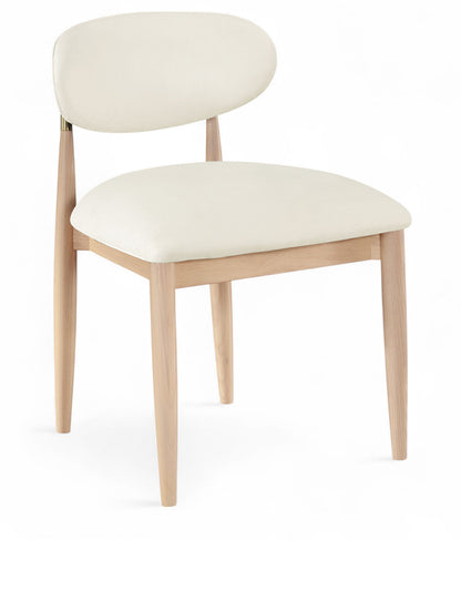 Riccio - Faux Leather Dining Side Chair (Set of 2) - Natural Frame