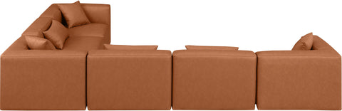 Cube - 6 Piece Modular Corner Sectional - Cognac
