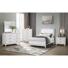 Almera - 5 Piece Bedroom Set With LED Lighting And Glitter Details