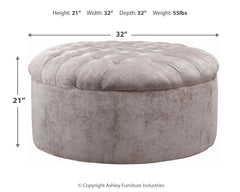 Carnaby - Oversized Accent Ottoman - Linen