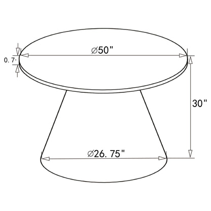 Earline - Round Dining Table - White Marble