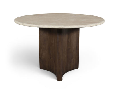 Pietra - Travertine And Mango Wood Dining Table