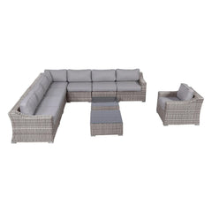 Outdoor Wicker Conversation Set With Cushions, All Weather