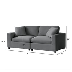 Caylie - Modular 2 Piece Sofa - Charcoal