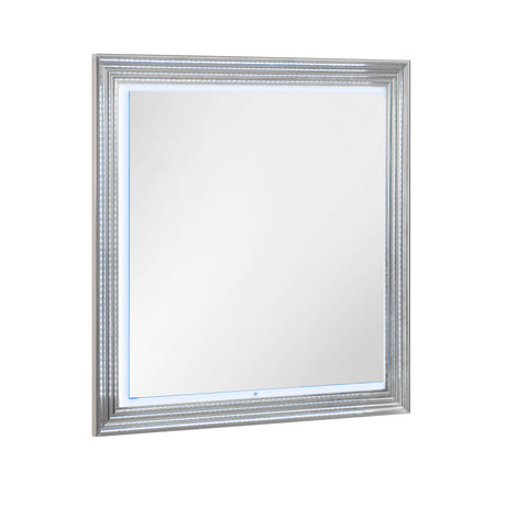 Moon - Marble Mirror With LED - White