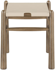 Santos - Faux Leather Upholstered Bench - Walnut Frame