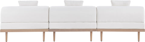 Laguna - 3 Piece Resilient Water Resistant Fabric 106.5" Outdoor Patio Armless Modular Sofa