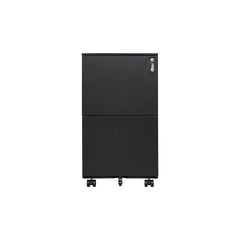 2 Drawer File Cabinet With Lock, Steel Mobile Filing Cabinet On Anti - Tilt Wheels, Rolling Locking Office Cabinets Under Desk For Legal / Letter Size