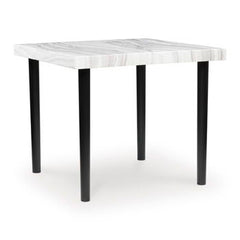 Mervannie - Square Dining Room Counter Table - Gray / Black