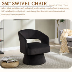 Swivel Barrel Chair With 360 Degree Rotation