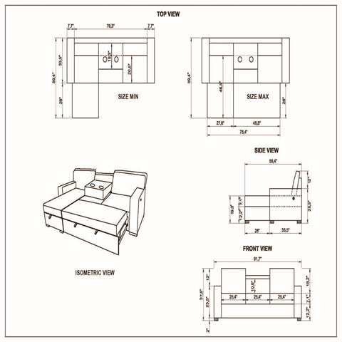 Territory - Pull Out Sofa Bed