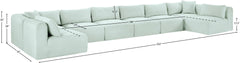 Shaggy - 8 Piece Modular U-Shaped Armless Sectional