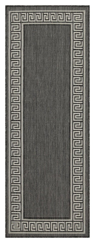 Sunshine - 5'3" X 7'3" Polypropylene Indoor, Outdoor Area Rug - Anthracite
