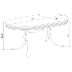 Midge - Oval Dining Table Set