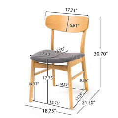 5 Piece Dining Set With Table And Upholstered Chairs