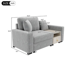 Modular Sofa Couch With Storage Armrest And Center Console