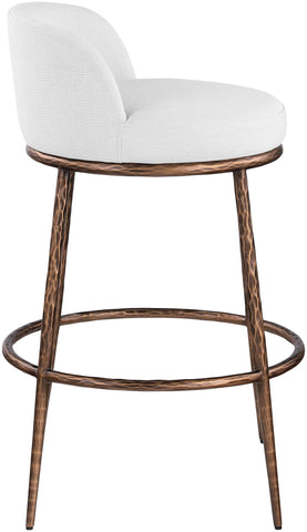 Ferro - Performance Fabric Upholstered Bar Stool - Antique Bronze