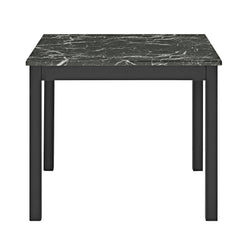 5 Piece Counter Height Dining Set With Table, Tufted Nail Head Chairs - Black