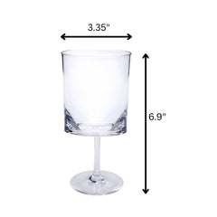 Leadingware Oval Halo Plastic Wine Glasses (Set of 4)